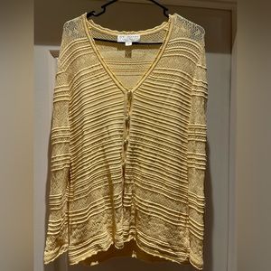St. John Yellow Cardigan